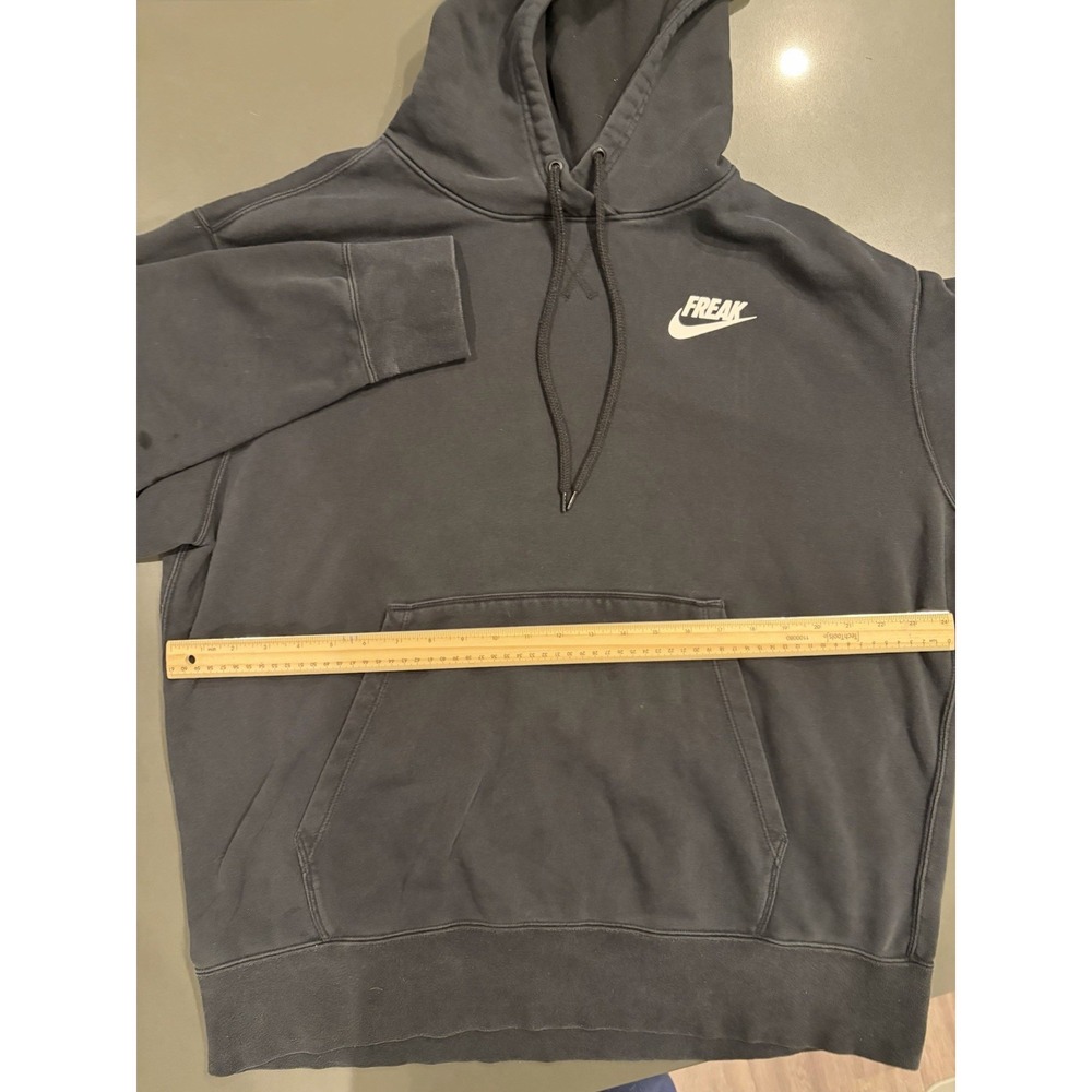 Nike Freak Logo Graphic Fleece Pullover Hoodie Mens XLT Black Big & Tall Pocket - Picture 5 of 9